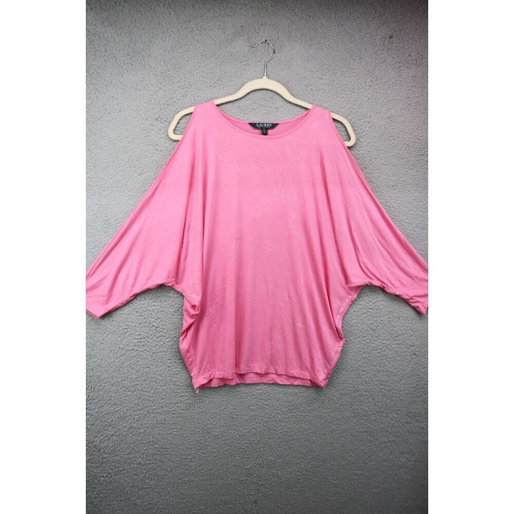 Lauren Ralph Lauren Cold Shoulder Dolman Sleeve Blouse-Size PM